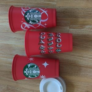 Starbucks holiday red cups bundle